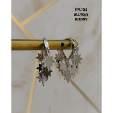 Silver hanging starbursts huggie earrings Silver hanging starbursts huggie earrings